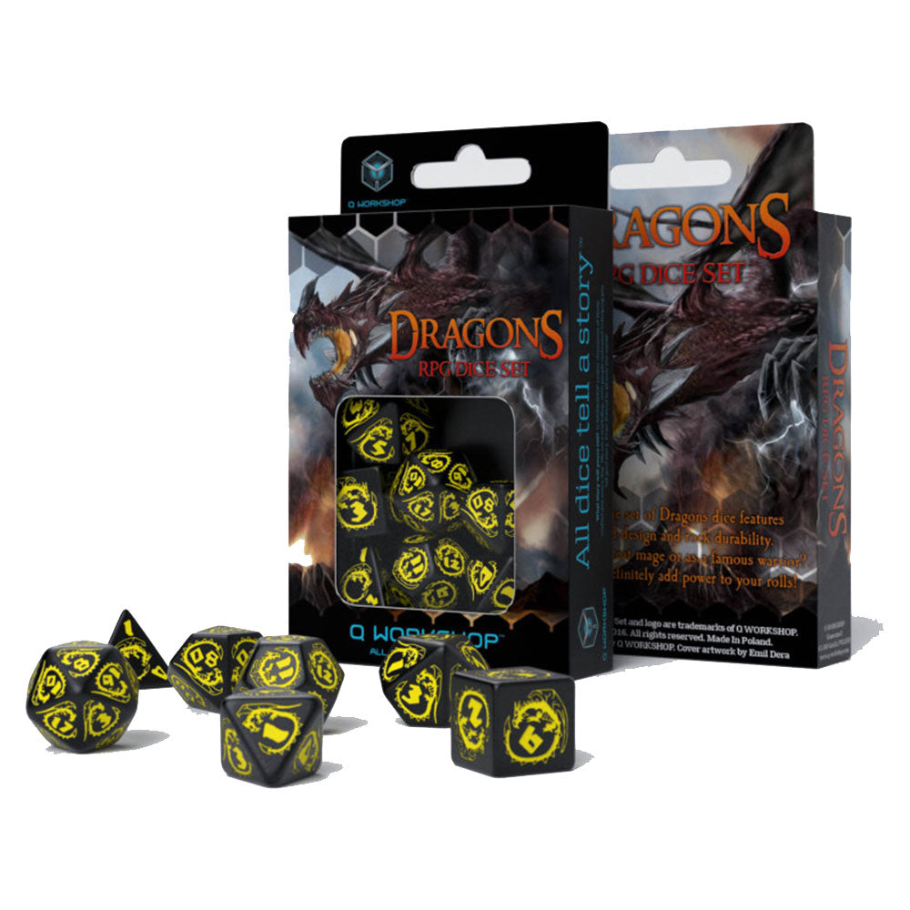 Q Workshop Dragons RPG Dice (conjunto de 7)