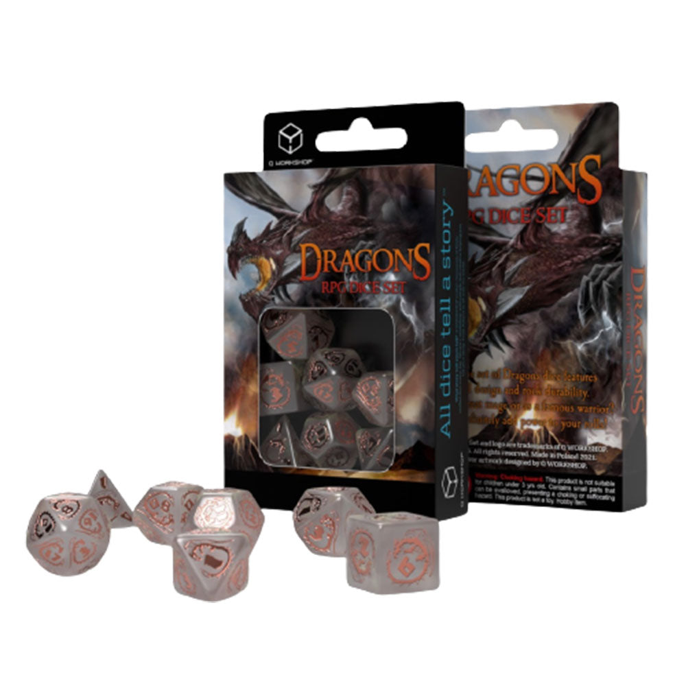 Q workshop dragons rpg dados (conjunto de 7)