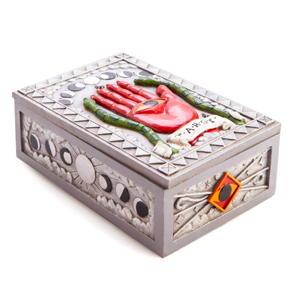 Lujosa caja de tarot de polyresin