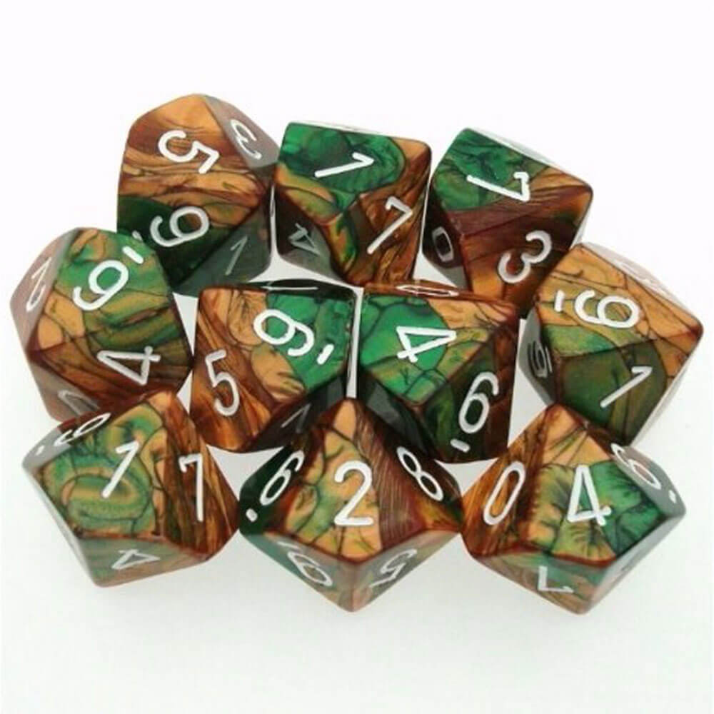 Ensemble de gemini à 10 die polyédrique de Chessex D10