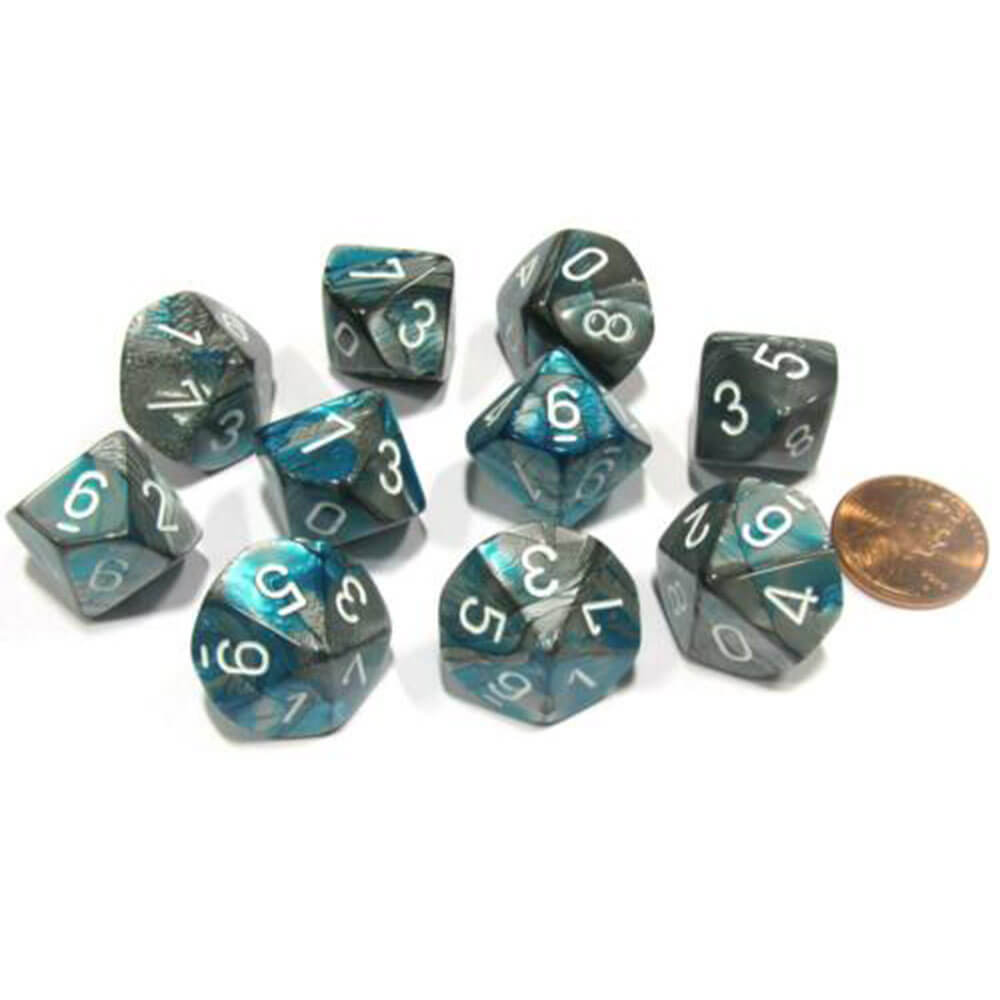 Conjunto de Gêmeos Poliússicos de 10 mortos de Chessex D10