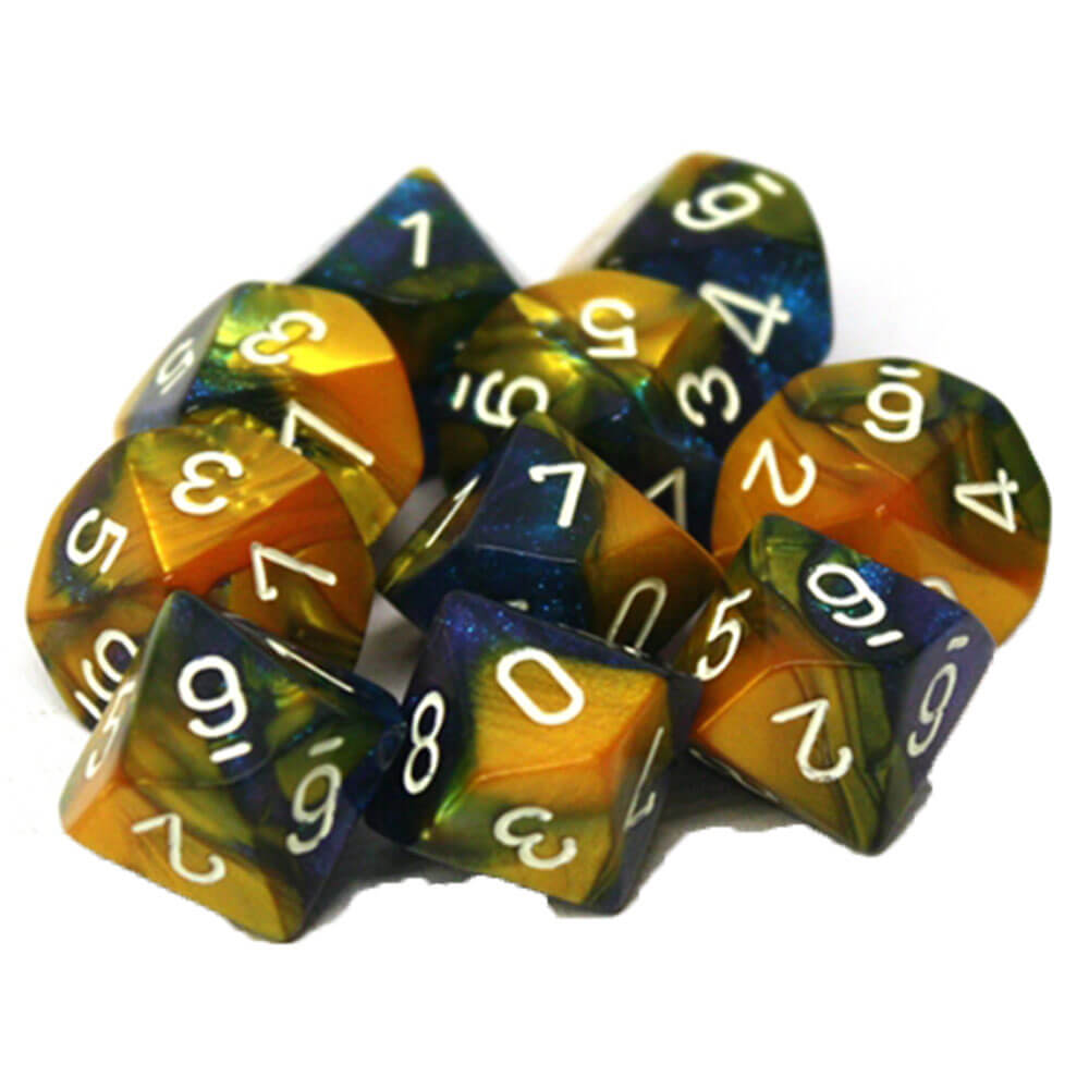 Ensemble de gemini à 10 die polyédrique de Chessex D10