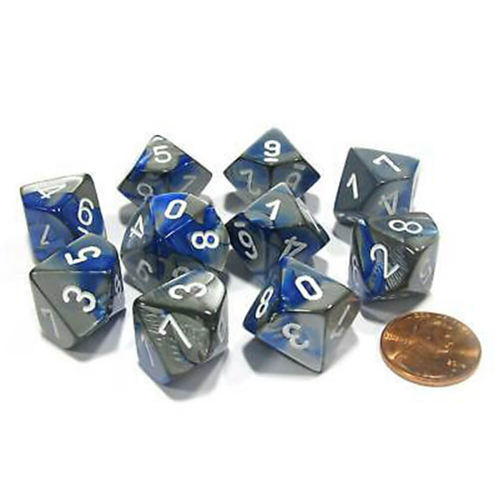 Ensemble de gemini à 10 die polyédrique de Chessex D10