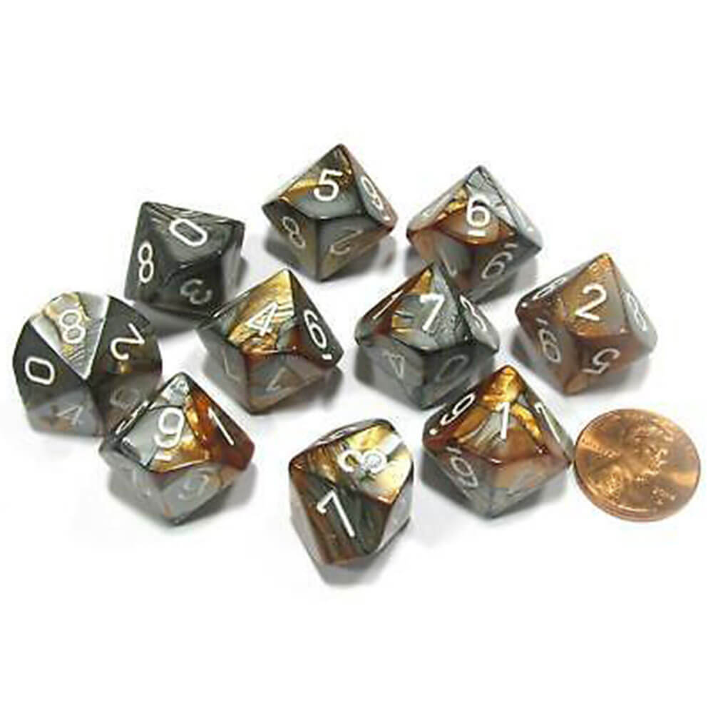 Ensemble de gemini à 10 die polyédrique de Chessex D10