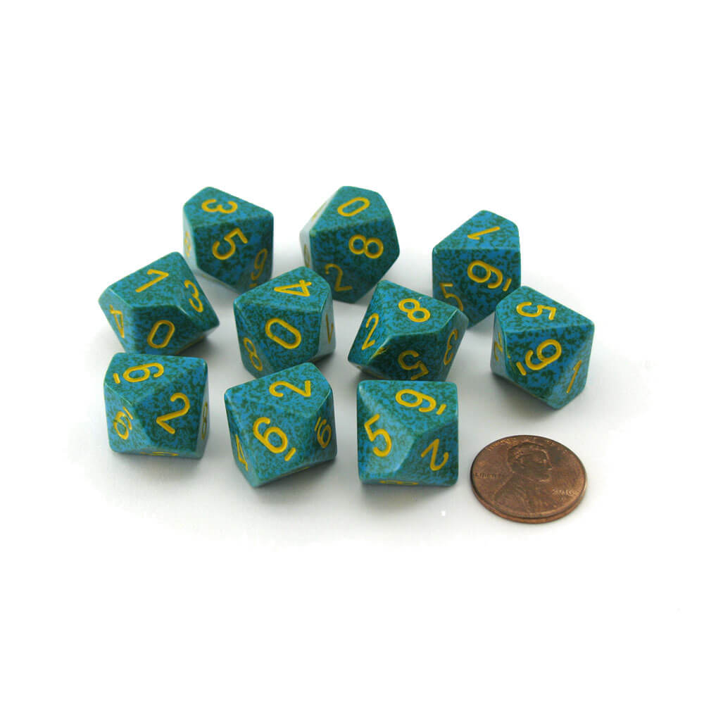 Chessex D10 Polyhedral 10-Die Speckledセット