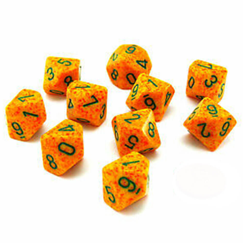 Chessex D10 Polyhedral 10-Die Speckledセット