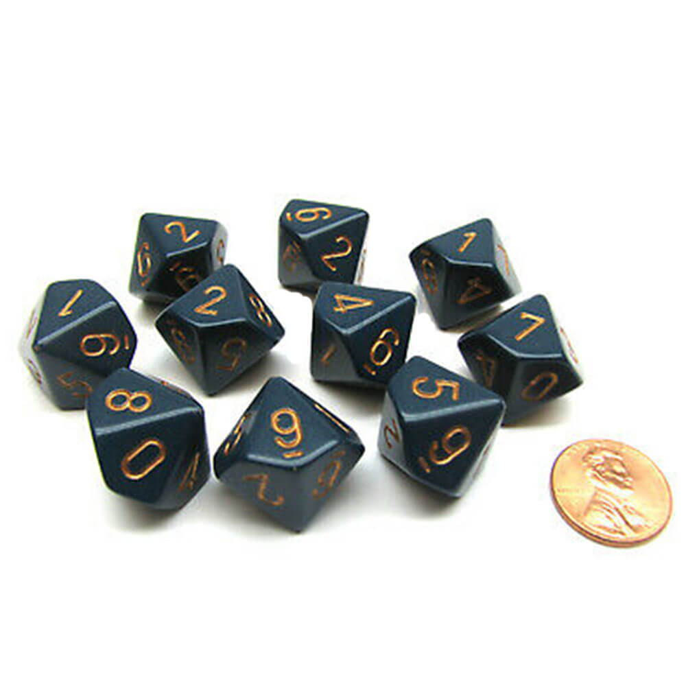 Conjunto opaco poliédrico de 10 mortos de Chessex D10