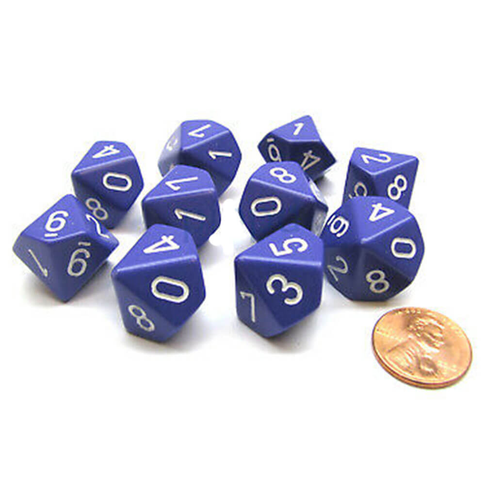 Conjunto opaco poliédrico de 10 mortos de Chessex D10