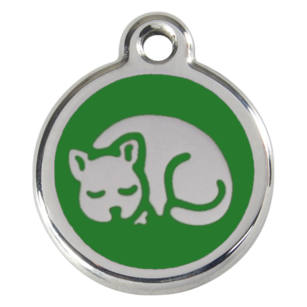 Stainless Steel Kitten Enamel Cat Tags (Small)