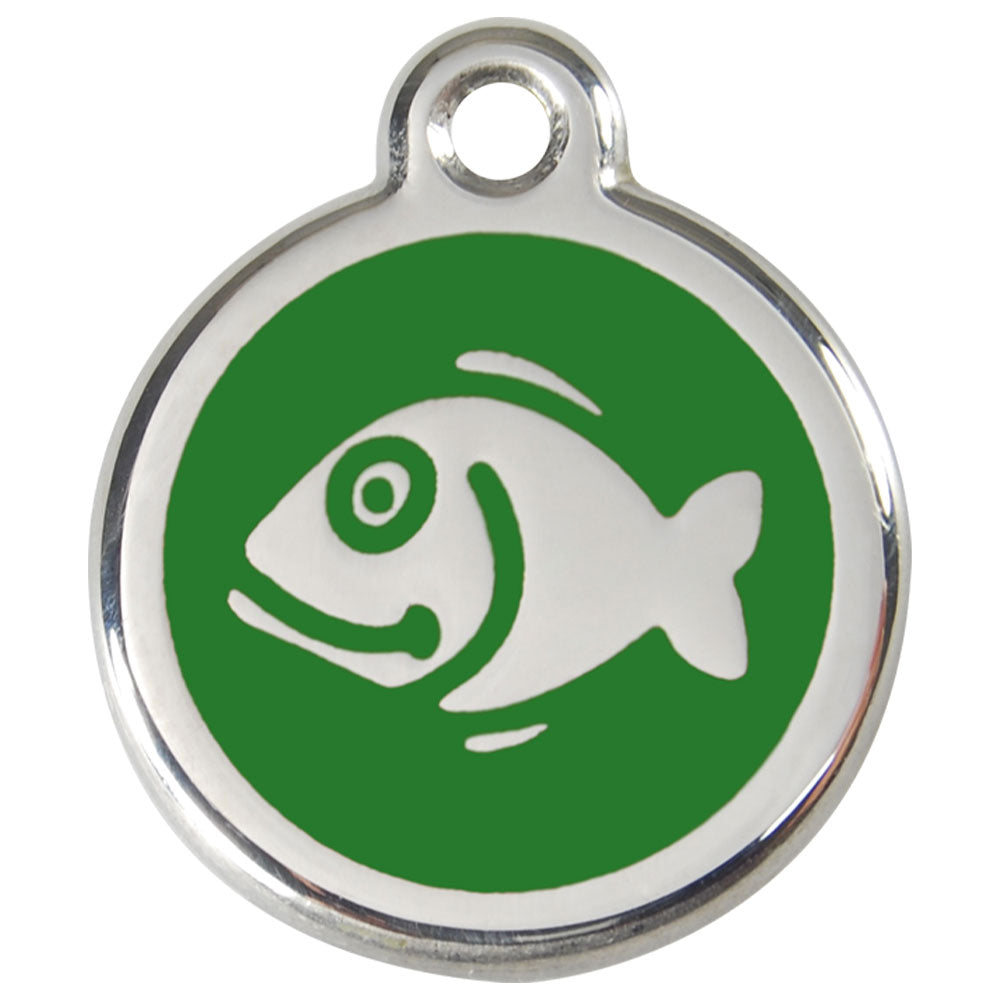 Roestvrij stalen email Fish Cat Tags (klein)