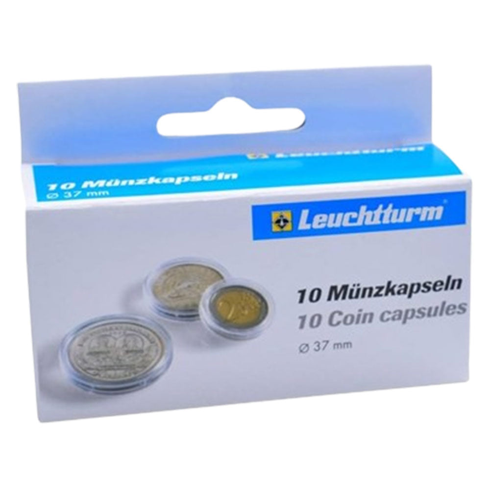 Münzkapseln von Leuchtturm 10pk (aus Größe 30-39)