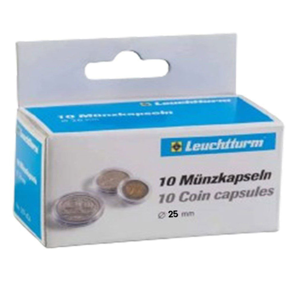 Münzkapseln von Leuchtturm 10pk (aus Größe 20-29)