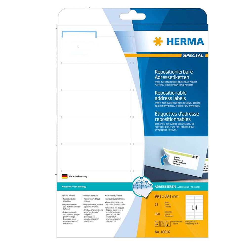 Etykiety Adhesive Adres Herma A4 25pc (biały)