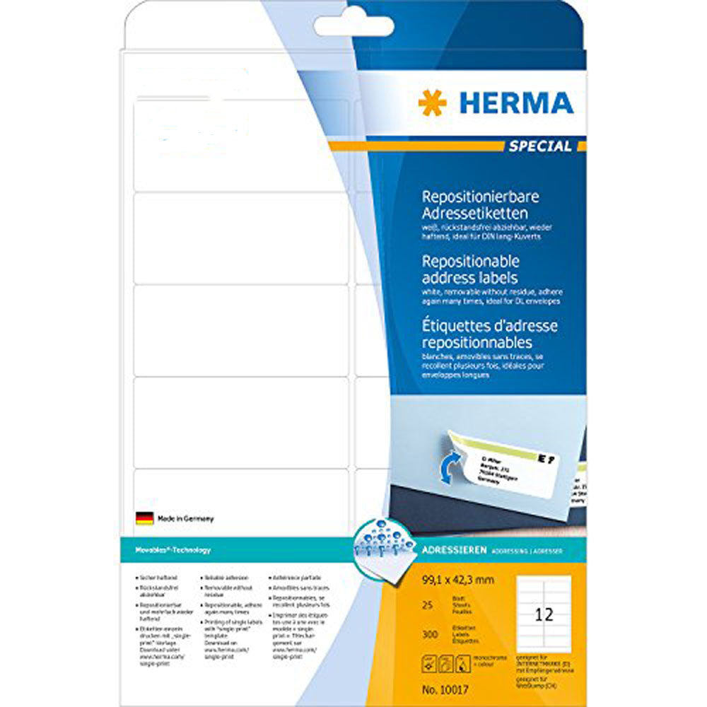 Etykiety Adhesive Adres Herma A4 25pc (biały)