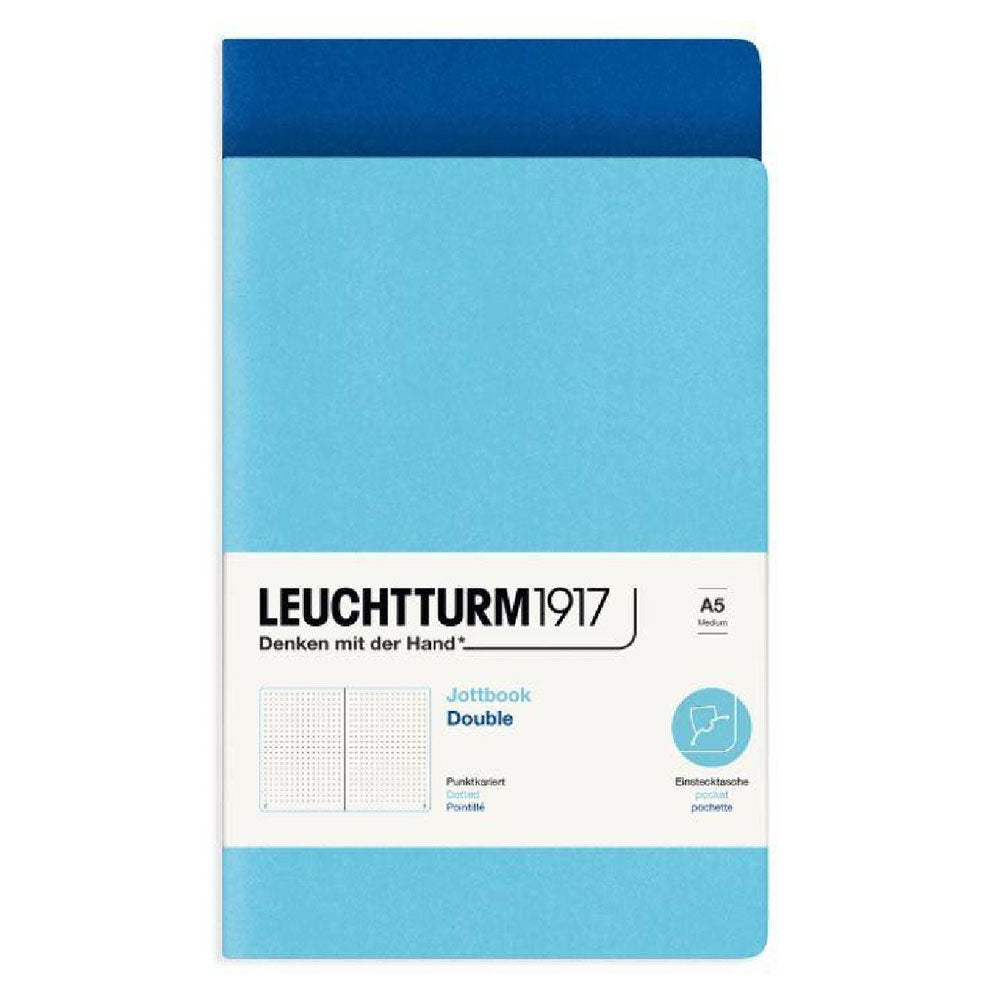 Twin Pack Leuchtturm Jottbook kropkował A5