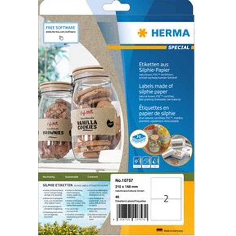 Herma Silphie Papiretiketter A4 20pc (Natural)