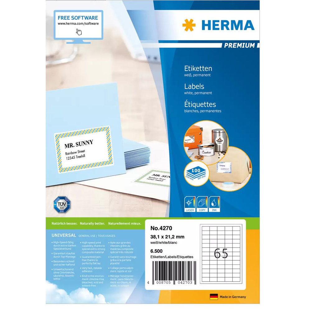 HERMA Premium mærker A4 210mm 100pc