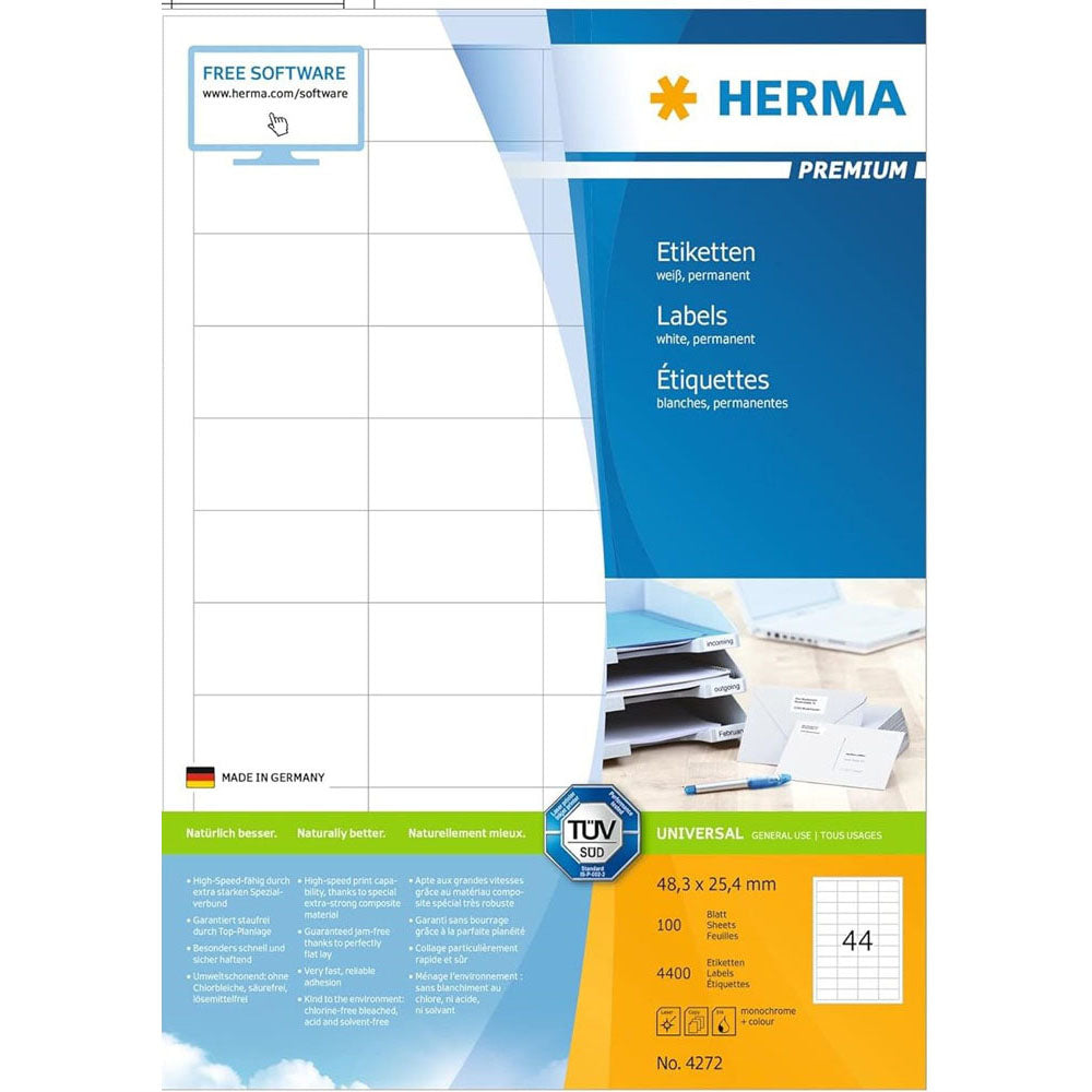 Herma Premium Labels A4 25,4mm 100 st