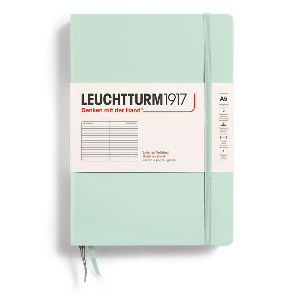 Leuchtturm Hardcover styrde anteckningsbok A5 (Green)