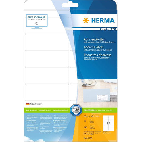 Herma Premium Address Labels A4 10pc