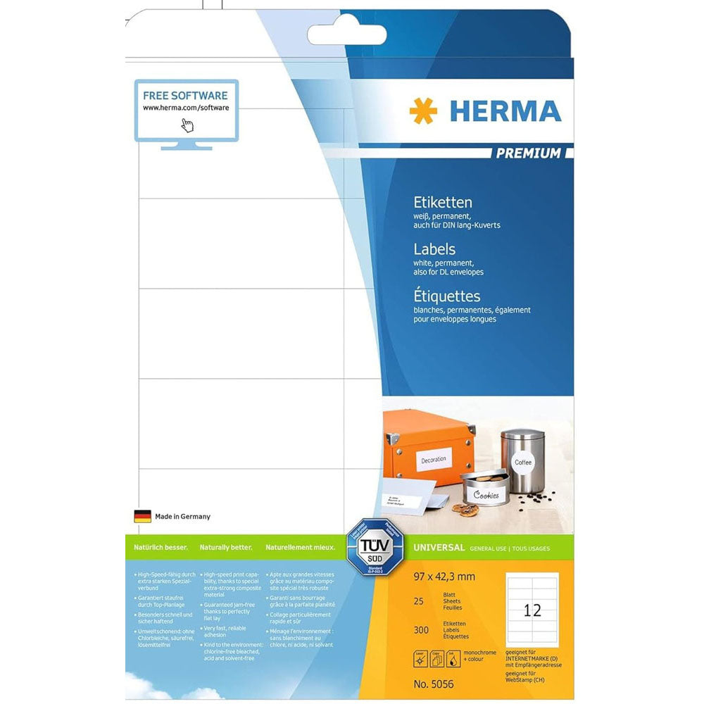 Herma Premium Labels A4 96,5mm 25 st