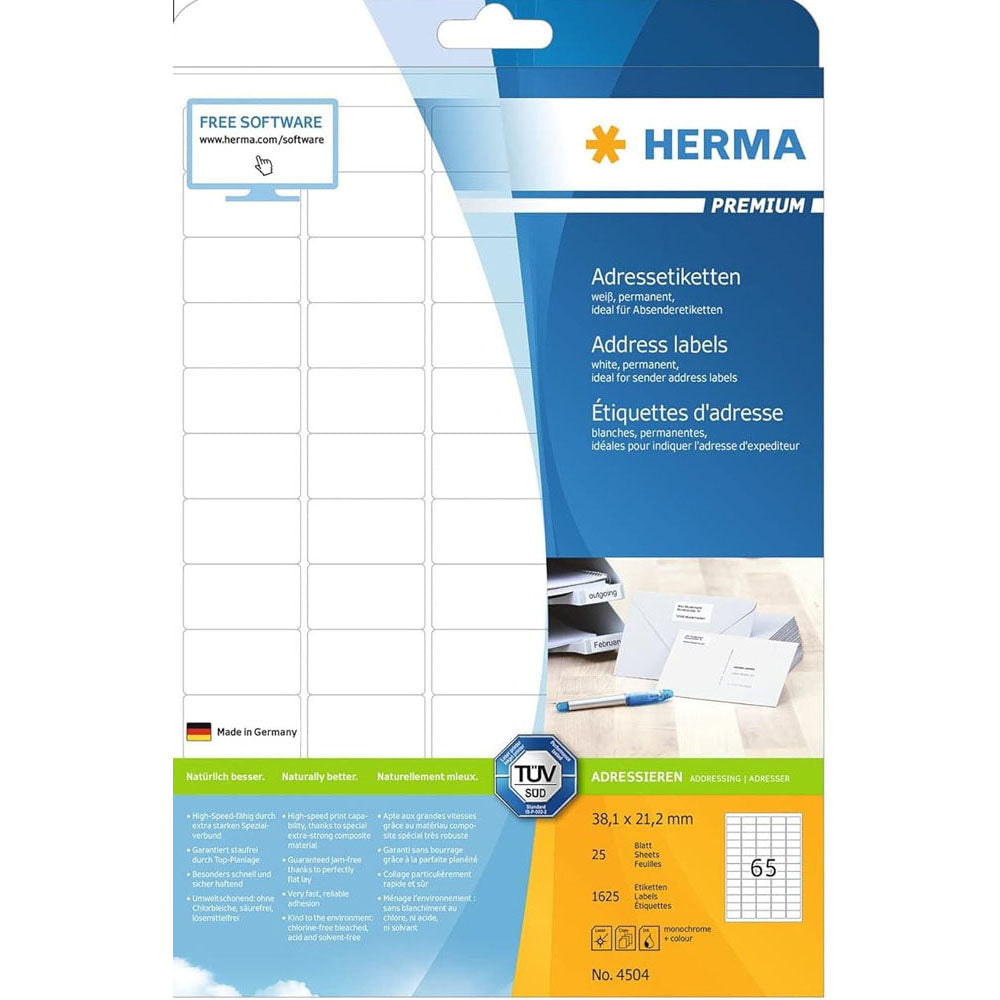 HERMA Premium Adressetiketter A4 38.1mm 25pc