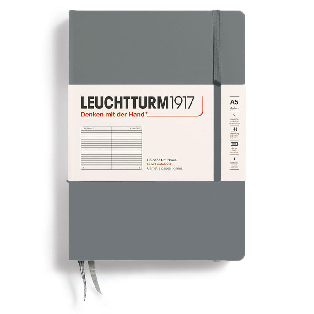 Leuchtturm Hardcover styrede notebook A5