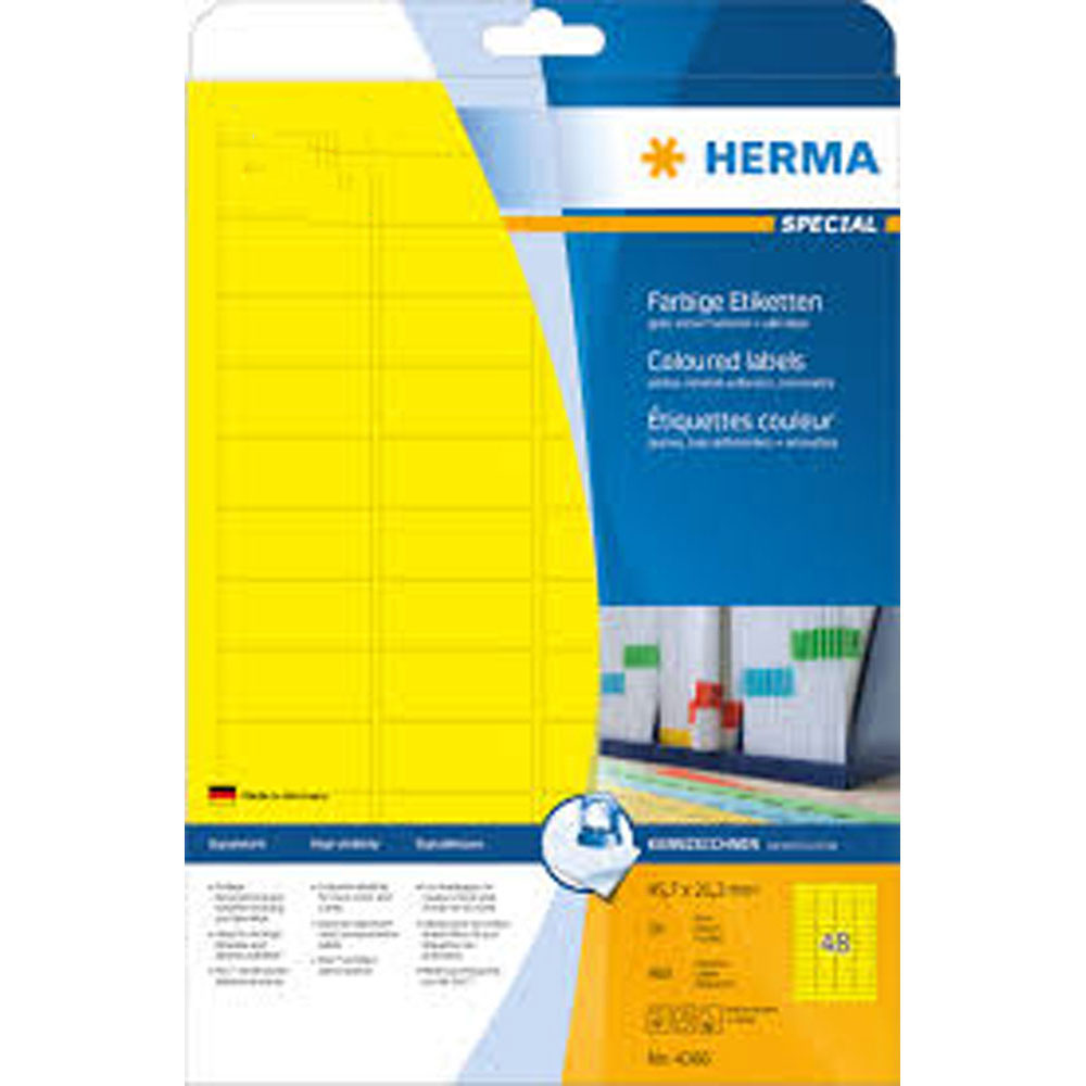 Herma Colored Etiketter A4 100 st (45,7x21,2mm)