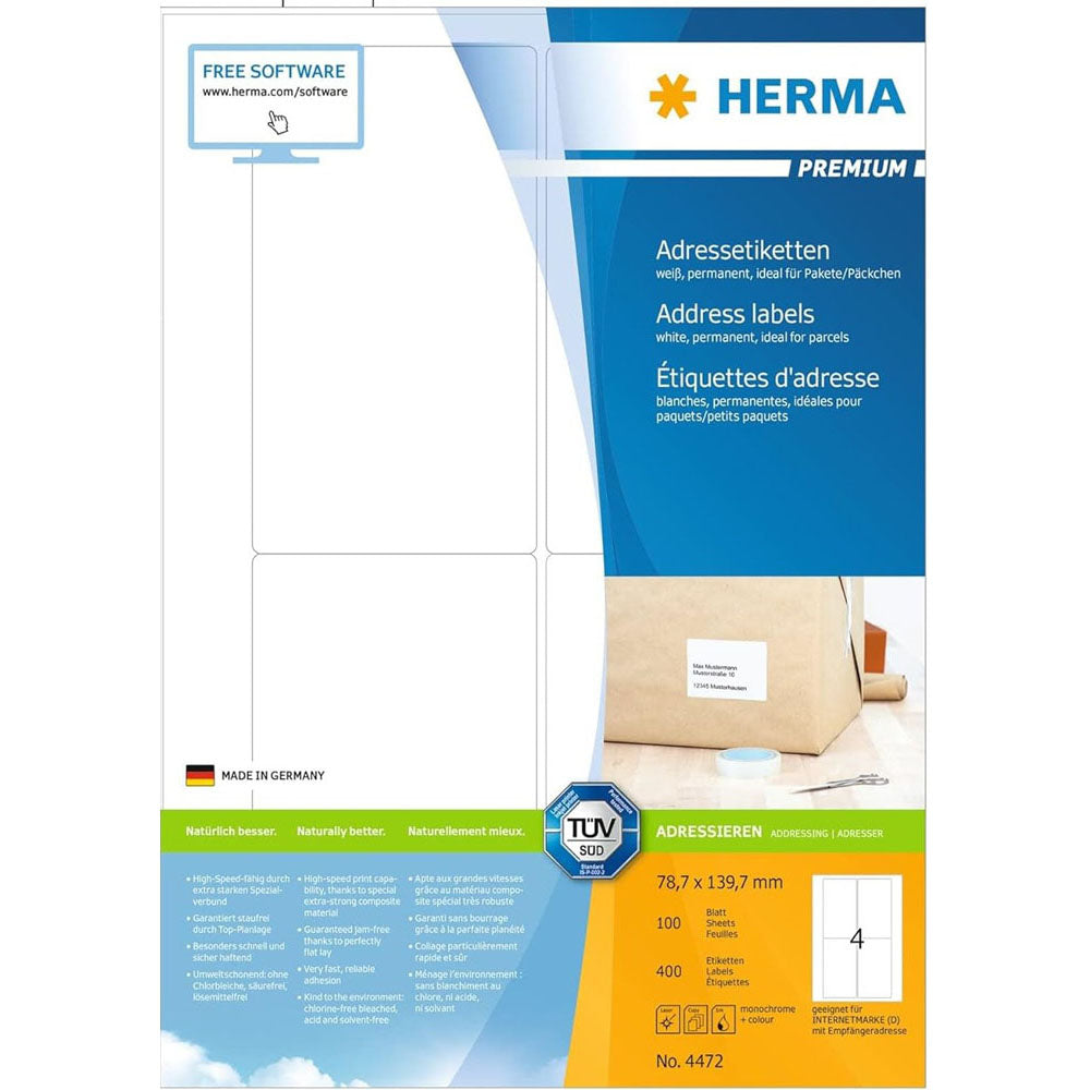 Herma Premium Address Etykiety A4 100PC