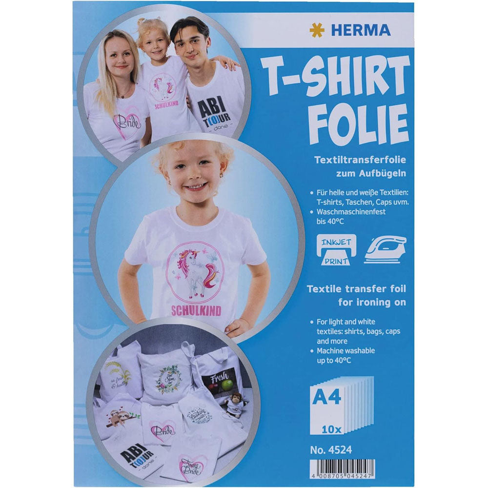 Herma T-shirtfolie för lätta textilier A4