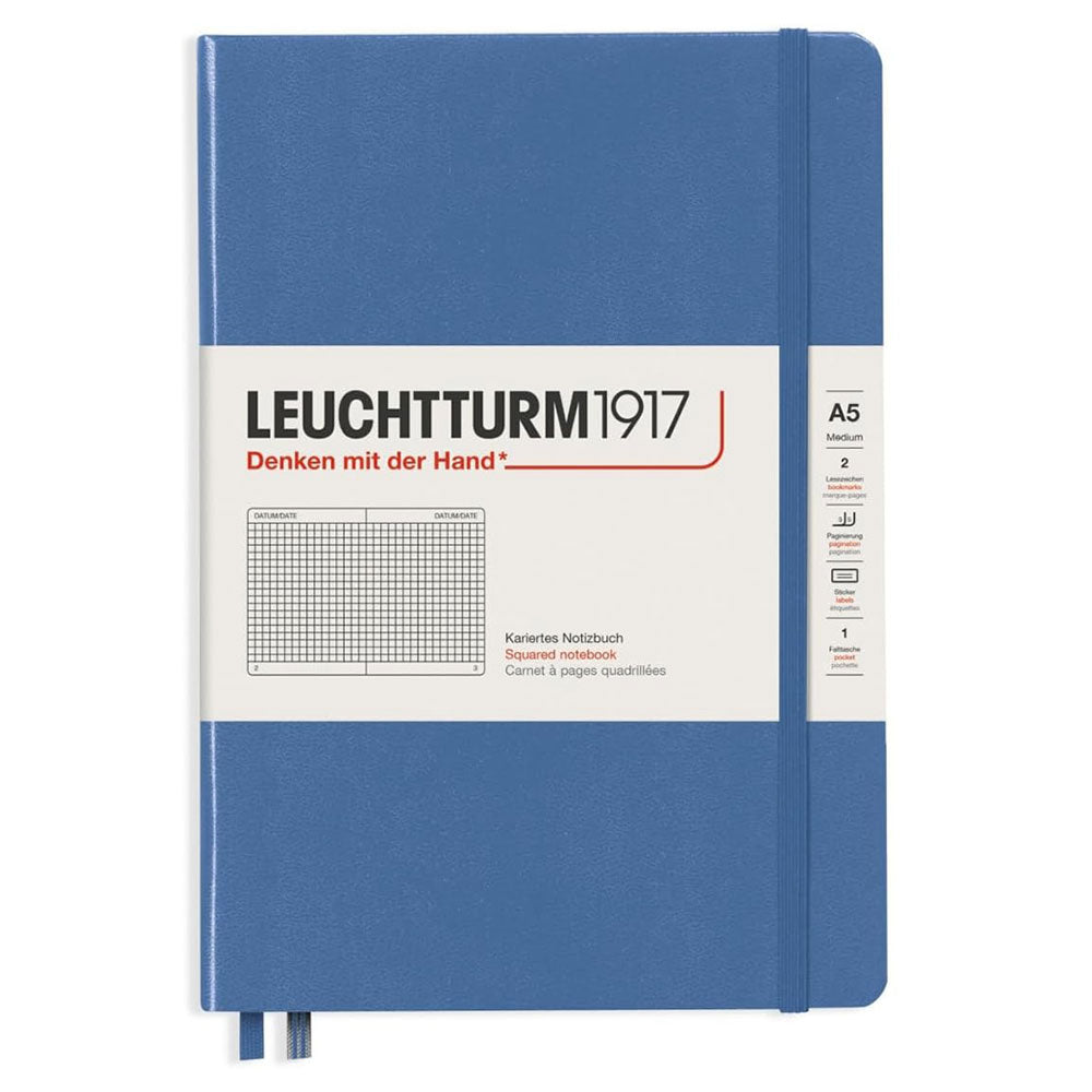 Leuchtturm Hardcover Squared Notebook A5 (Blue)