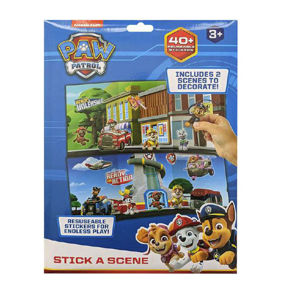 Paw Patrol Stick A Scene 40 Reussable Stickers