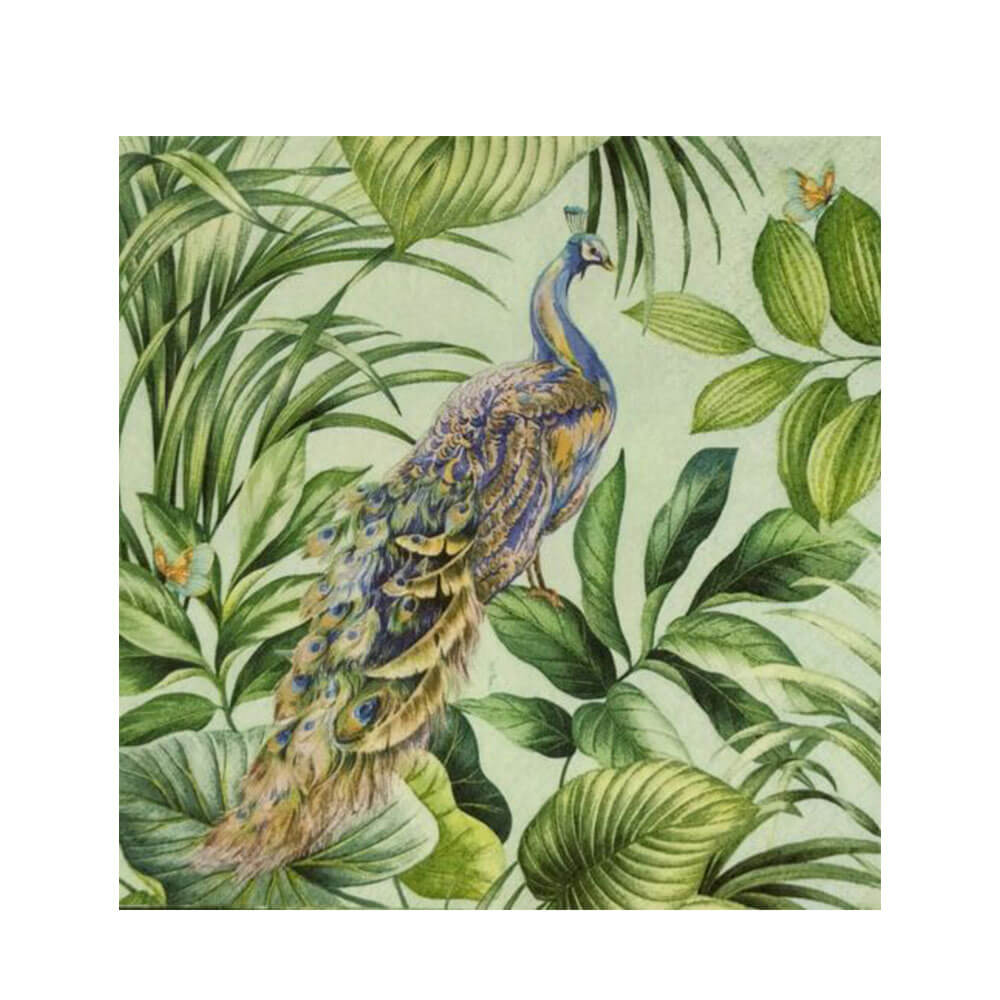 PAW Peacock Lunch Napkin 33cm (20 pk)