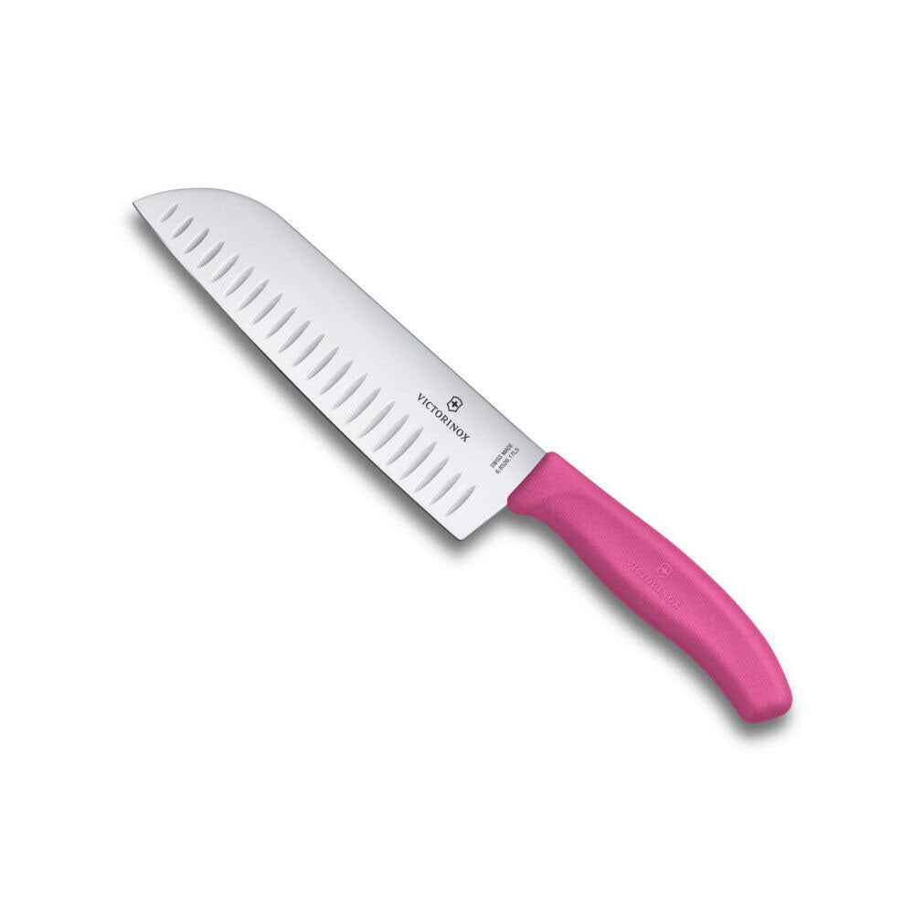 Lâmina ampla clássica santoku bolha 17cm