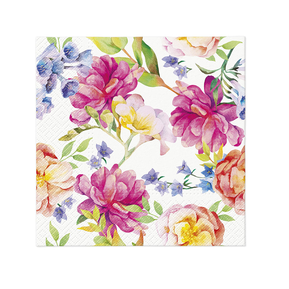 Paw Flower Printed Lunch Napkin 33cm