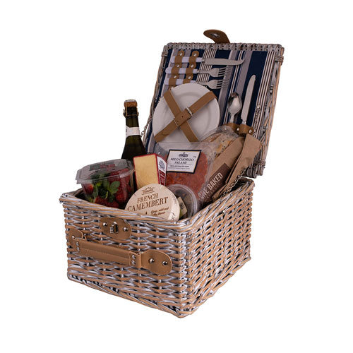 Avanti Hampton Stripe Pattern Lining Picnic Basket