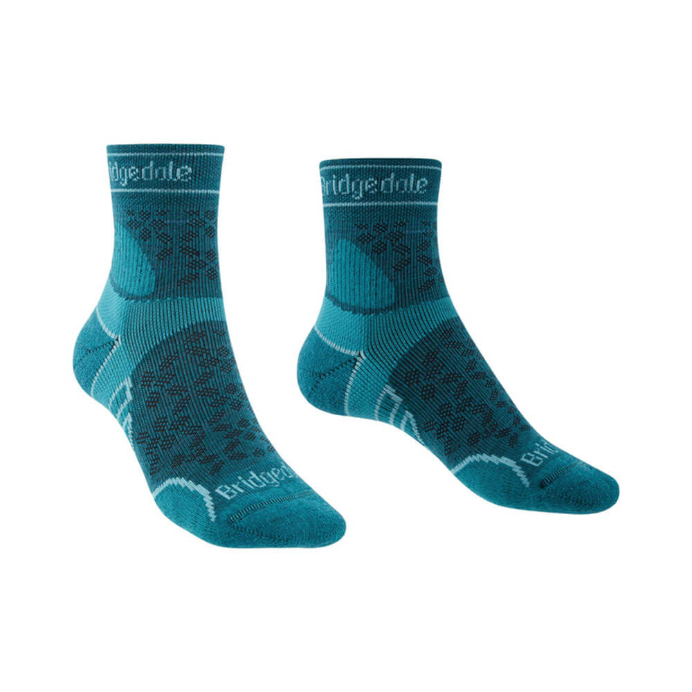 Kvinnors Merino Sport 3/4 strumpor (Teal)