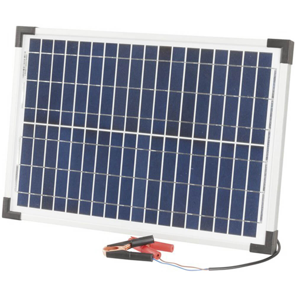 12V monokrystallinsk solcellepanel med klipp/bly