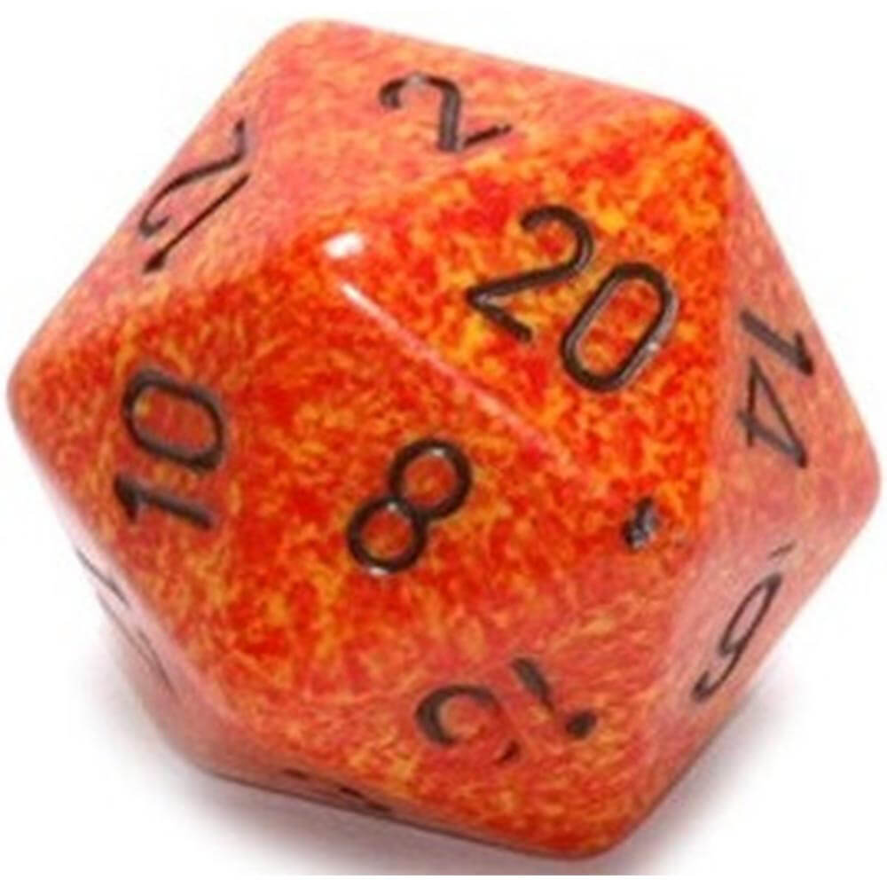 D20 terninger plettet (34 mm)