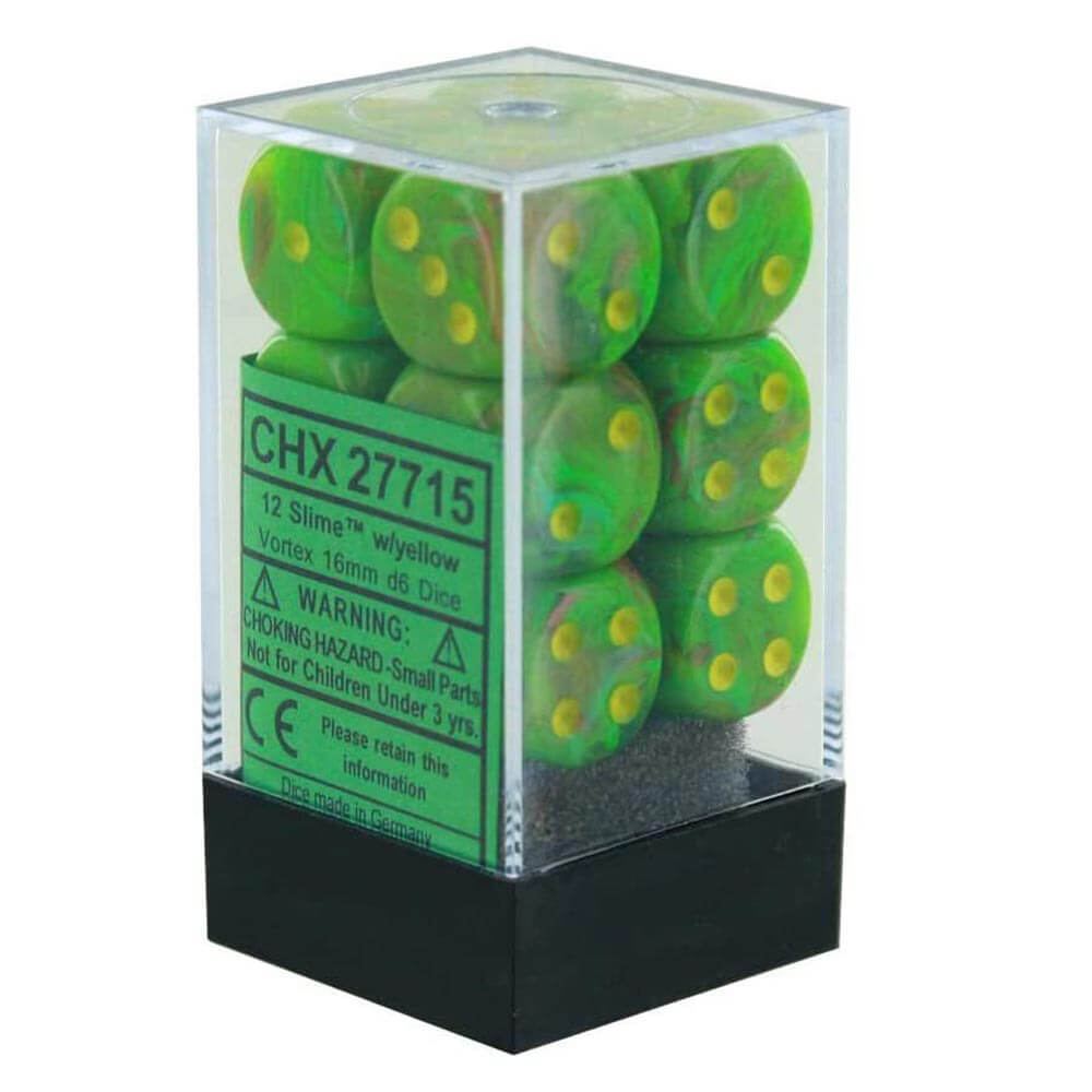 D6 DICE VORTEX 16mm (12 DICE)