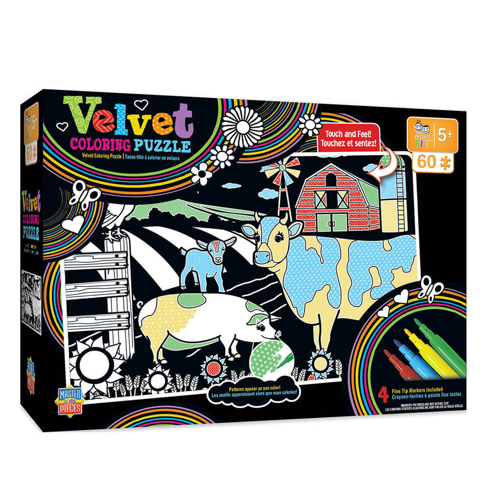 MP Kids Velvet Coloring Puzzle (60 stk)