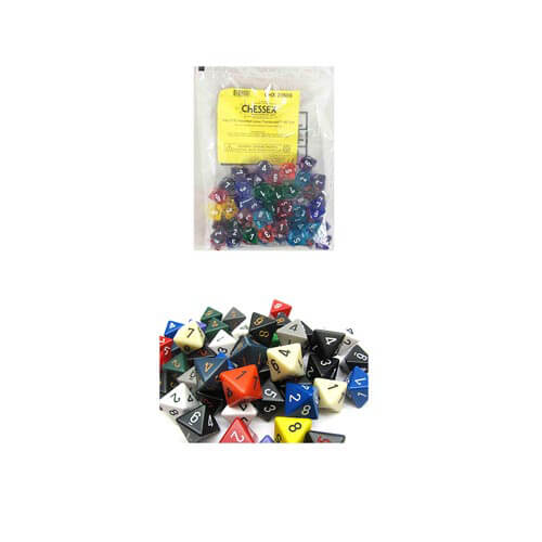 D8 Dice Assorted Loose Polyhedral (50 Dice)