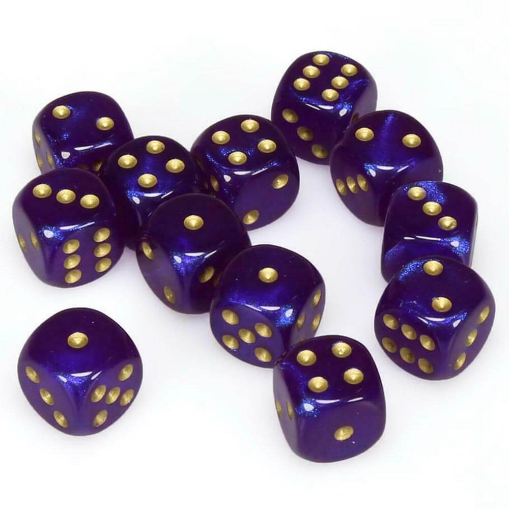 D6 dice borealis 16 mm (12 dobbelstenen)