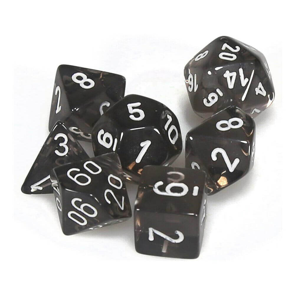 D7 Die Set Dice Translucent Poly (7 terninger)