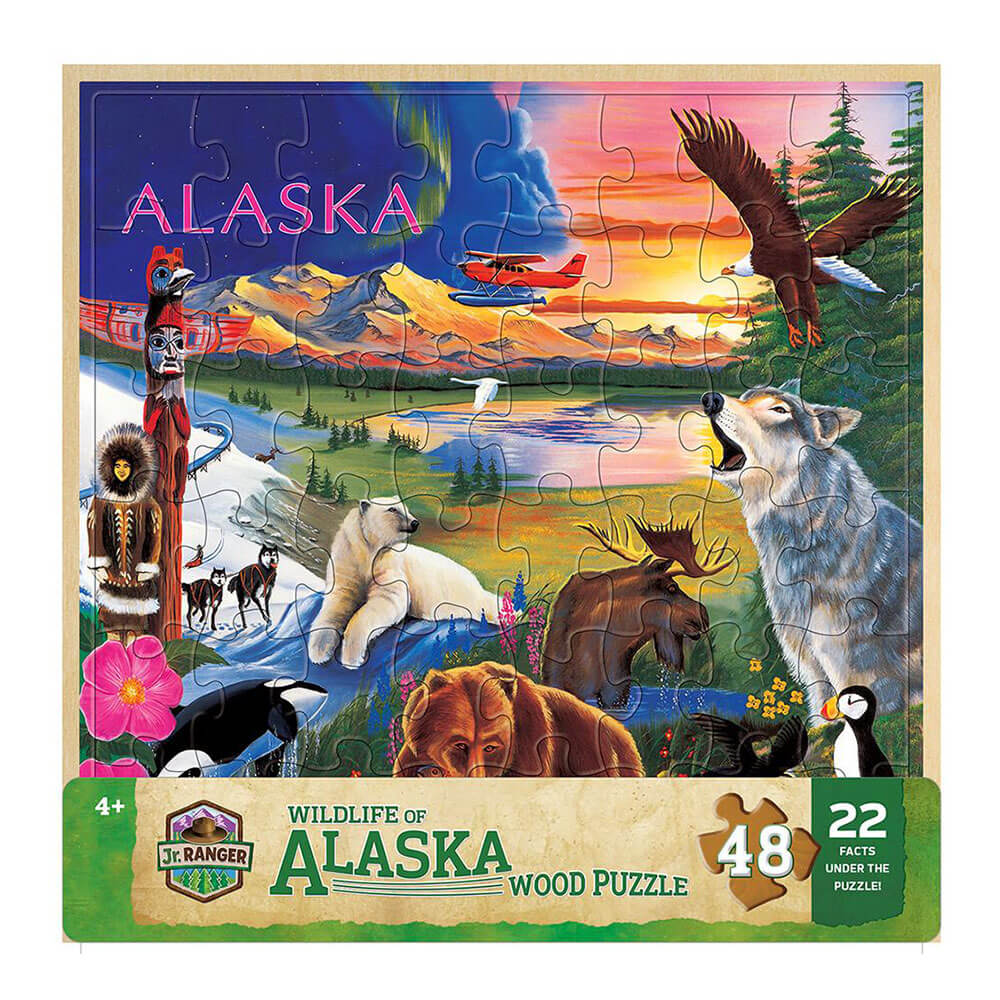 MP Wood Fun Facts Puzzle (48 stk)