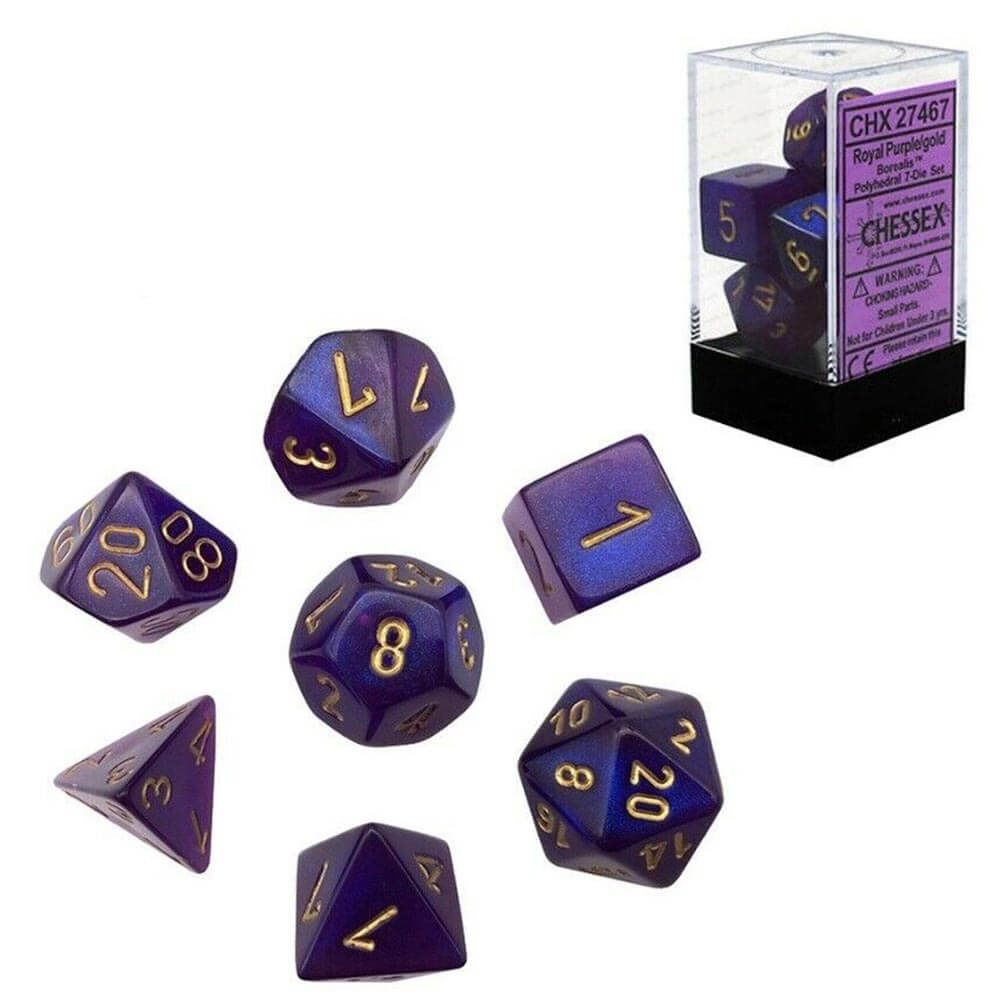 D7 Die Set Dice Borealis poly (7 dés)