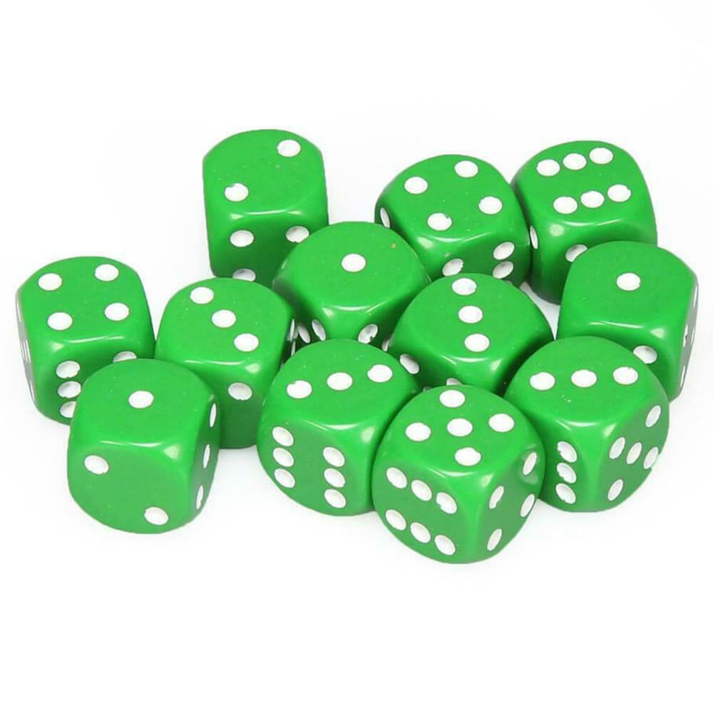 D6 DICE ONEAQUE 16 mm (12 dobbelstenen)