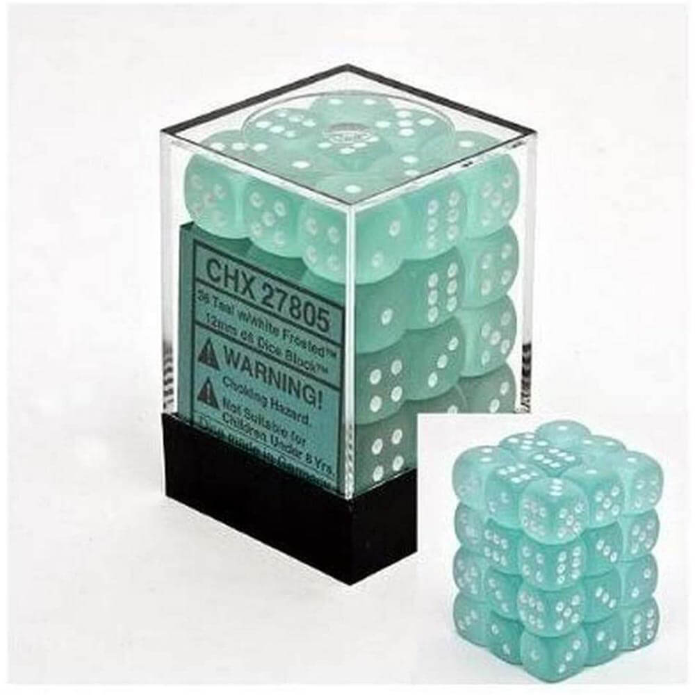 D6 DICE Folhed 12mm (36 dados)