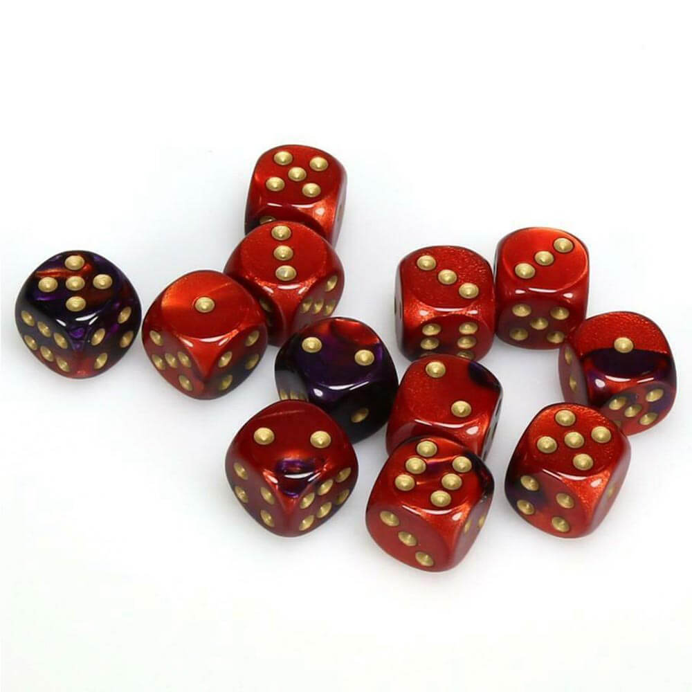 D6 DICE GEMINI 16mm (12 terninger)