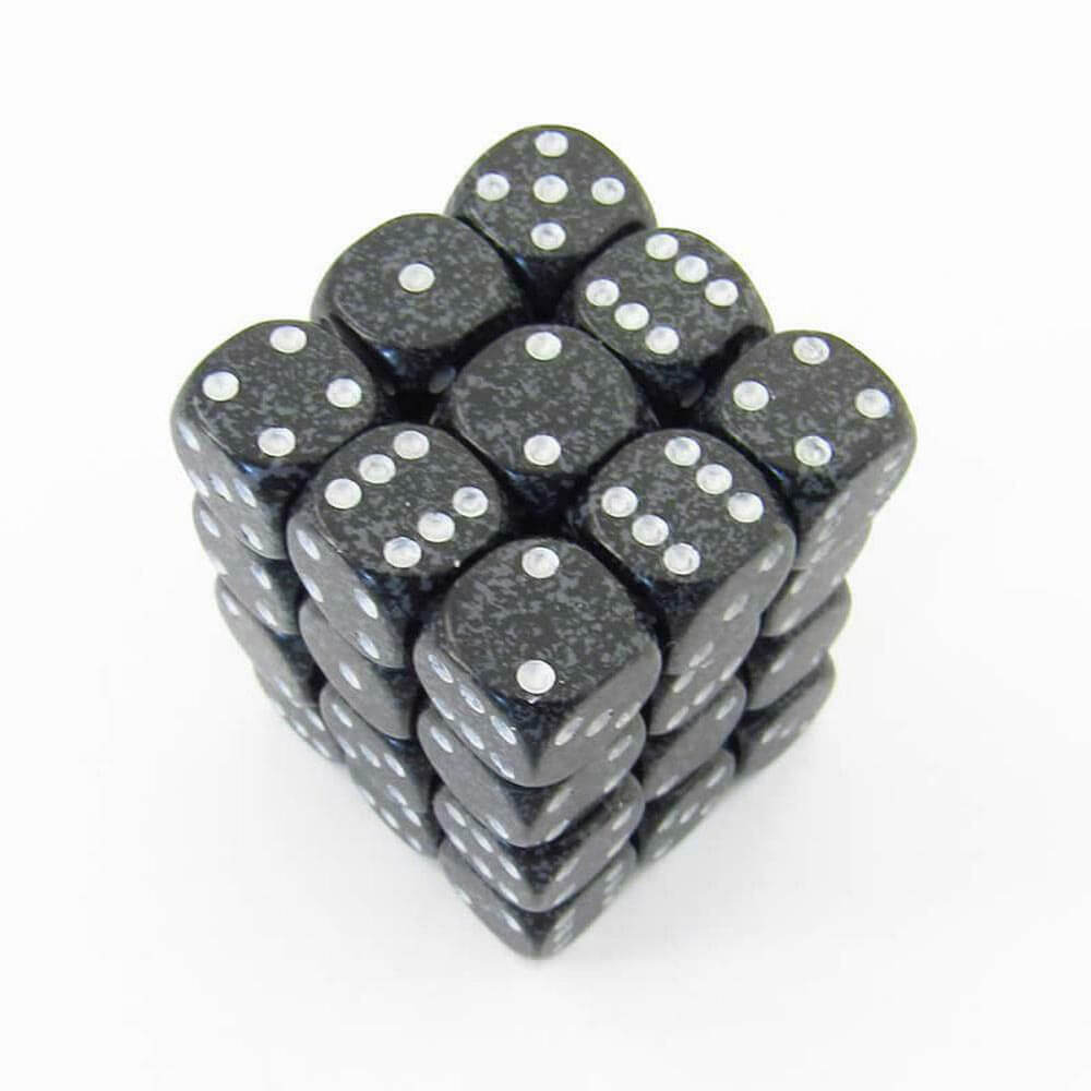 D6 Dice moucheté de 12 mm (36 dés)